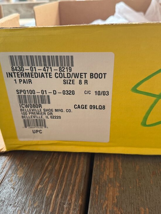 Belleville ICW 080R Military Cold Wet Boots Black Size 8R NWT USA Made main image 7